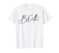 Just Breathe Boho Inspirational Citazione Ragazze Donne Maglietta