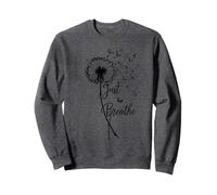 Just Breathe Dandelion Butterfly Inspirational Boho Floral Felpa