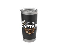 Just Call Me Captain - Boating Sailor - Anchor Boat Sailing Bicchiere termico in acciaio inox doppia parete