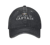 Just Call Me Captain Sun Berretto da Baseball Elegante Uomo Donna Cappello da Camionista Lavato Regolabile Cappellino Snapback da Palestra all'aperto Fai-da-Te Personalizzato