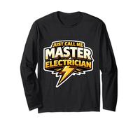 Just Call Me Master, Elettricista, Operaio Elettrico, Citazione Bolt Maglia a Manica