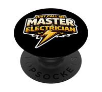 Just Call Me Master, elettricista, operaio elettrico, citazione Bolt PopSockets PopGrip Adesivo
