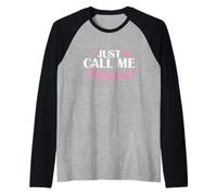 Just Call Me Principessa Ragazza Ragazza Maglia con Maniche Raglan