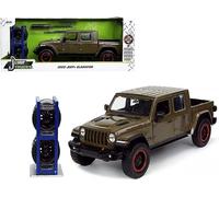 Just Camion 1:24 2020 Jeep Gladiatore Modellino Auto Marrone Con Gomma Rack,