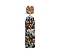 Just Cavalli - Abito lungo con stampa animalier e motivo multicolore - - Dresses - Donna - Multicolore - S