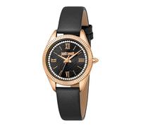 Just Cavalli Animalier Amabile - Orologio Donna Al Quarzo Moda Cinturino In Pelle Nero Cassa In Metallo Quadrante Analogico Nero - JC1L388L0035