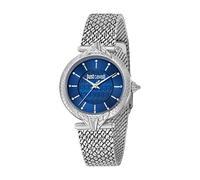 Just Cavalli Animalier Creazione - Orologio da polso da donna al quarzo Moda bracciale e cassa in Acciaio INOX di colore Grigio display analogico blu - JC1L237M0045