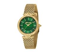 Just Cavalli Animalier Creazione - Orologio da polso da donna al quarzo Moda bracciale e cassa in Acciaio INOX di colore Oro display analogico verde - JC1L237M0065