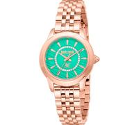 Just Cavalli Animalier Jc1l333 Allegra - Orologio Da Polso Da Donna Al Quarzo Moda Bracciale E Cassa In Acciaio Inox Di Colore Oro Quadrante Analogico Verde - JC1L333M0045