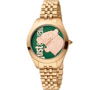 Just Cavalli Animalier Pantera JC1L210M0165 Women's 32mm Quartz Watch - Rose Gold Stainless Steel, Green Dial, 5 ATM Water Resistance