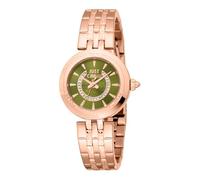 Just Cavalli Animalier Preziosa - Orologio Da Polso Da Donna Al Quarzo Moda Bracciale E Cassa In Acciaio Inox Di Colore Oro Quadrante Analogico Verde - JC1L314M0075