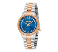 Just Cavalli Animalier Tenacious - Orologio da polso da donna al quarzo Moda bracciale e cassa in Acciaio INOX di colore Oro display analogico blu - JC1L233M0065
