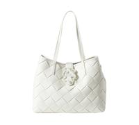 Just Cavalli, ,Bags ,Donna ,Bianco ,ONE SIZE Shopping bag intrecciata con logo