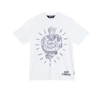 Just Cavalli - Big Heart T-shirt - - Tops - Uomo - Bianco - XL