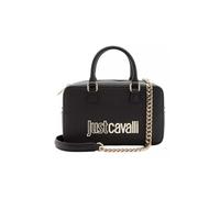 Just Cavalli Borsa a tracolla nera da donna con logo metallico bicolor UNI