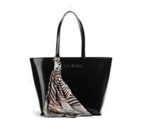 Just Cavalli Chain Foulard Borsa shopper nero, pelle sintetica, donna