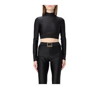 Just Cavalli - Crop Top nero con collo alto - -Tops -Donna -Nero -L