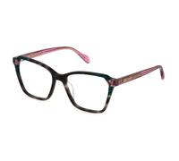 Just Cavalli Eyeglass Frame Vjc048 Shiny Brown/Beige Havana 54/17/140 Donna Occhiali