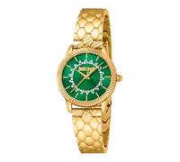 Just Cavalli Glam Chic Daydreamer - Orologio da polso da donna al quarzo Moda bracciale e cassa in Acciaio INOX di colore Oro display analogico verde - JC1L258M0245