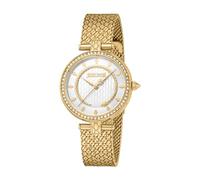 Just Cavalli Glam Chic Obsessive Snake - Orologio da polso da donna al quarzo Moda bracciale e cassa in Acciaio INOX di colore Oro display analogico grigio - JC1L240M0025