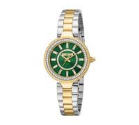 Just Cavalli Glam Chic Ostentatious - Orologio da polso da donna al quarzo Moda bracciale e cassa in Acciaio INOX di colore Oro display analogico verde - JC1L308M0095