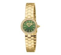 Just Cavalli Glam Chic Serenita Mini - Orologio Da Polso Da Donna Al Quarzo Moda Bracciale E Cassa In Acciaio Inox Oro Quadrante Analogico Verde - JC1L362M0065