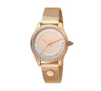 Just Cavalli JC1L133M0075 Women's 34mm Quartz Watch - Rose Gold Stainless Steel, Crystal-Accented Dial, 5 ATM Water Resistance