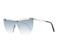 Just Cavalli JC841S 13816B Women's Shield Sunglasses - Silver Frame, Smoke Gradient Lenses