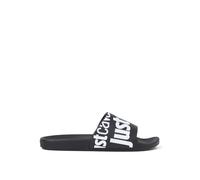 Just Cavalli - Logo Pool Slide in Nero/Bianco - - Shoes - Uomo - Nero - 45 EU
