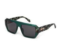 Just Cavalli Unisex SJC101V 07LG Occhiali da sole Acetato Verde Fumo Squadrata Normale