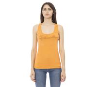 Just Cavalli Orange Viscose Tank Top - L