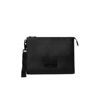 Just Cavalli pochette in ecopelle saffiano con logo nero UNI