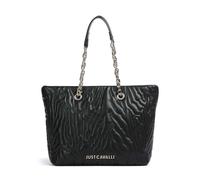 Just Cavalli Quilted Zebra Borsa shopper nero, pelle sintetica, donna