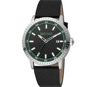 Just Cavalli Regolare - Orologio da polso da uomo al quarzo moda cinturino in pelle nero cassa in metallo display analogico nero - JC1G216L0025