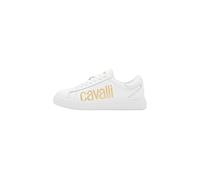 Just Cavalli Scarpe Uomo, Modello Sneakers Basse 74RB3SB4ZP280, Realizzate in Pelle Sintetica. Bianco