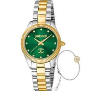 Just Cavalli SET Pacentro - Orologio da polso donna elegante moda al quarzo giapponese con pietre e due teste di serpente sul quadrante - JC1L267M0095