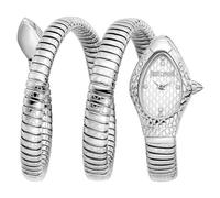 Just Cavalli Signature Snake Aurela - Orologio Da Polso Da Donna Al Quarzo Moda Bracciale E Cassa In Acciaio Inox Di Colore Grigio Quadrante Analogico Grigio - JC1L374M0015