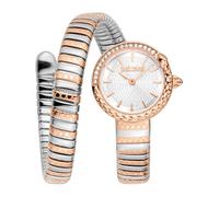 Just Cavalli Signature Snake Cerchio Snake - Orologio Da Polso Da Donna Al Quarzo Moda Bracciale E Cassa In Acciaio Inox Di Colore Grigio Quadrante Analogico Grigio - JC1L301M0075