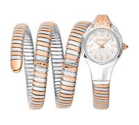 Just Cavalli Signature Snake Ravenna - Orologio Da Polso Da Donna Al Quarzo Moda Bracciale E Cassa In Acciaio Inox Di Colore Grigio Quadrante Analogico Grigio - JC1L271M0065