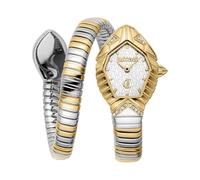 Just Cavalli Signature Snake Speranza - Orologio Da Polso Da Donna Al Quarzo Moda Bracciale E Cassa In Acciaio Inox Oro Quadrante Analogico Grigio - JC1L356M0055