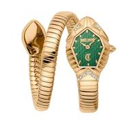 Just Cavalli Signature Snake Speranza - Orologio Da Polso Da Donna Al Quarzo Moda Bracciale E Cassa In Acciaio Inox Oro Quadrante Analogico Verde - JC1L356M0035