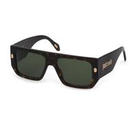 Just Cavalli SJC022, Occhiali Unisex-Adulto, Shiny Dark Havana, 56