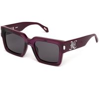 Just Cavalli Sjc108v Occhiali da Sole, 0887 Lilla Glittery Argento Lucido, 53/21/140 Uomo