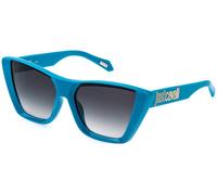 Just Cavalli Donna SJC146 09QL Occhiali da sole Iniettato Blu Fumo Squadrata Normale Sfumato