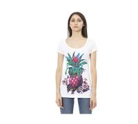 Just Cavalli - Magliette Bianca in Cotone da Donna - - Tops - Donna - Bianco - S