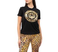 Just Cavalli T-shirt manica corta con logo Tiger nero oro L