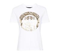 Just Cavalli T-shirt maniche corte con logo Tiger bianco XL