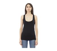 Just Cavalli, ,Tops ,Donna ,Nero ,M Top lungo con logo in strass