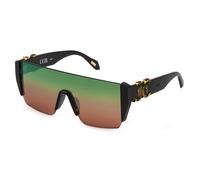 Just Cavalli Unisex Just Cavalli SJC112 700A Occhiali da sole Acetato Nero Verde Maschera Specchiate Sfumato