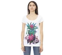 Just Cavalli White Cotton Women T-Shirt - M